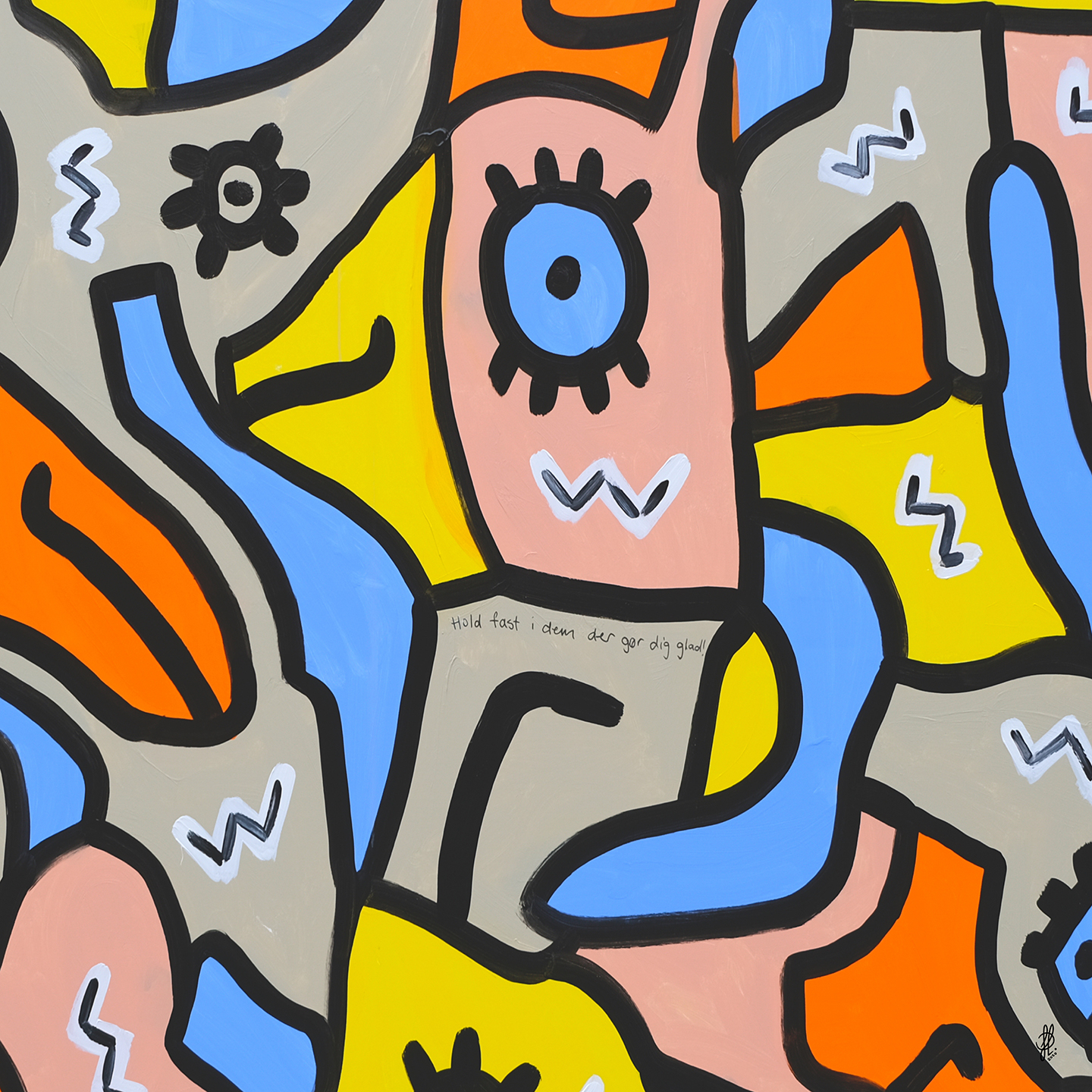 Fucking Happy Jacob Lund Art - Jacob Lund Art Maleri