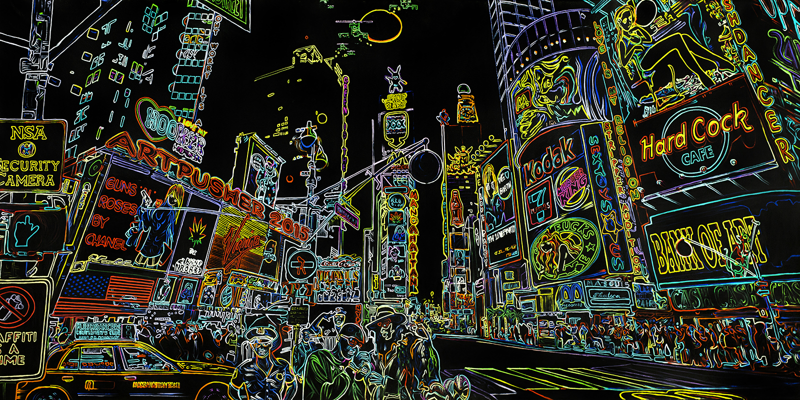 Fleshdancer Neon Artpusher - Artpusher Maleri