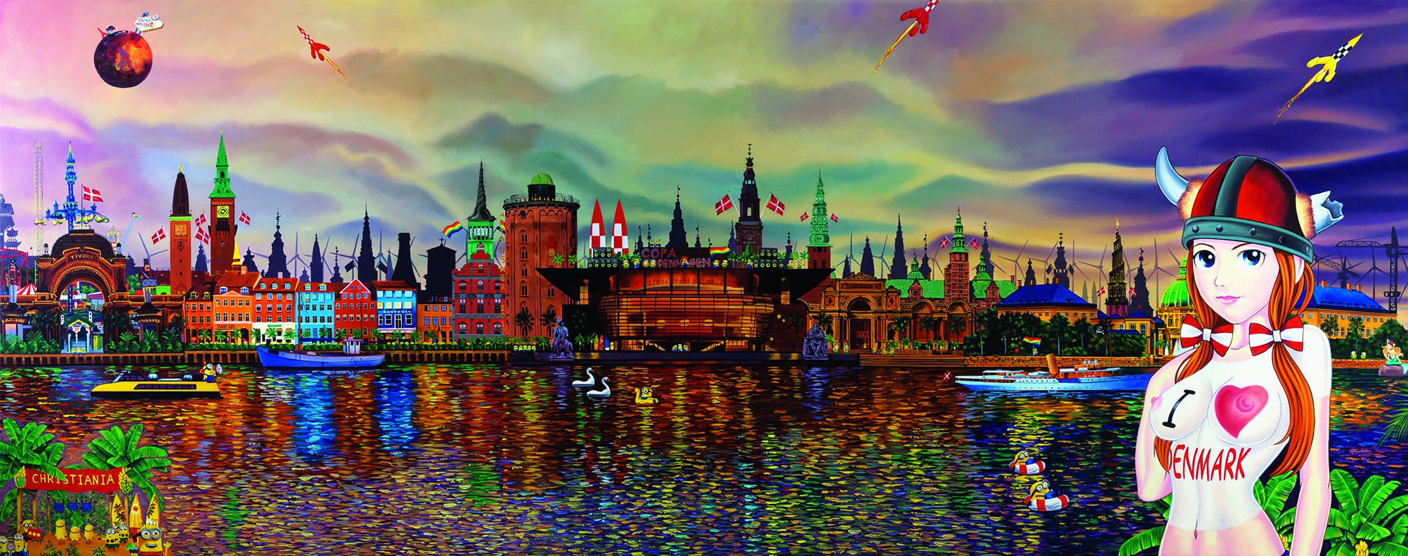 Love Denmark Artpusher - Artpusher Maleri
