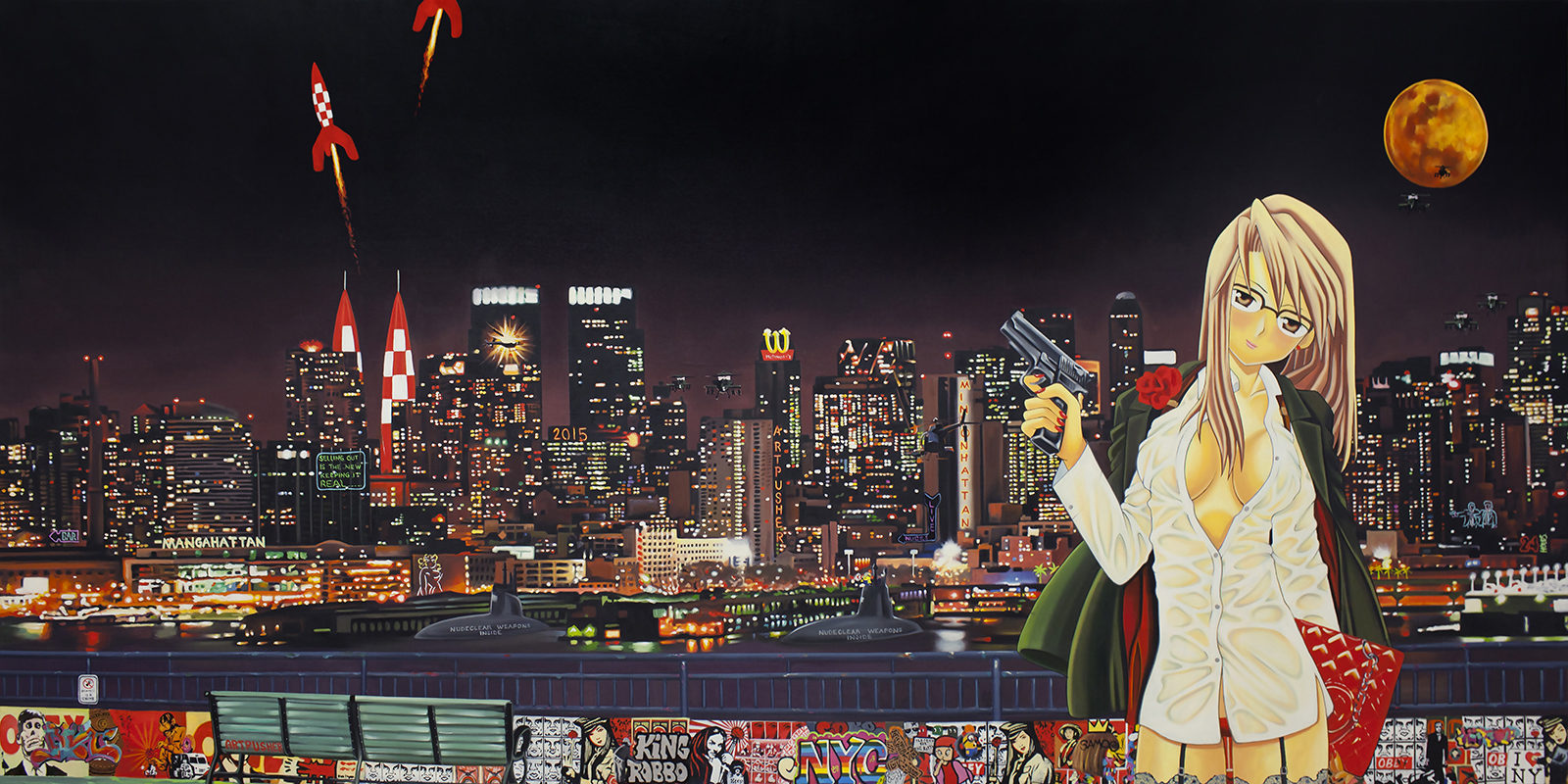King Robbo Artpusher - Artpusher Maleri