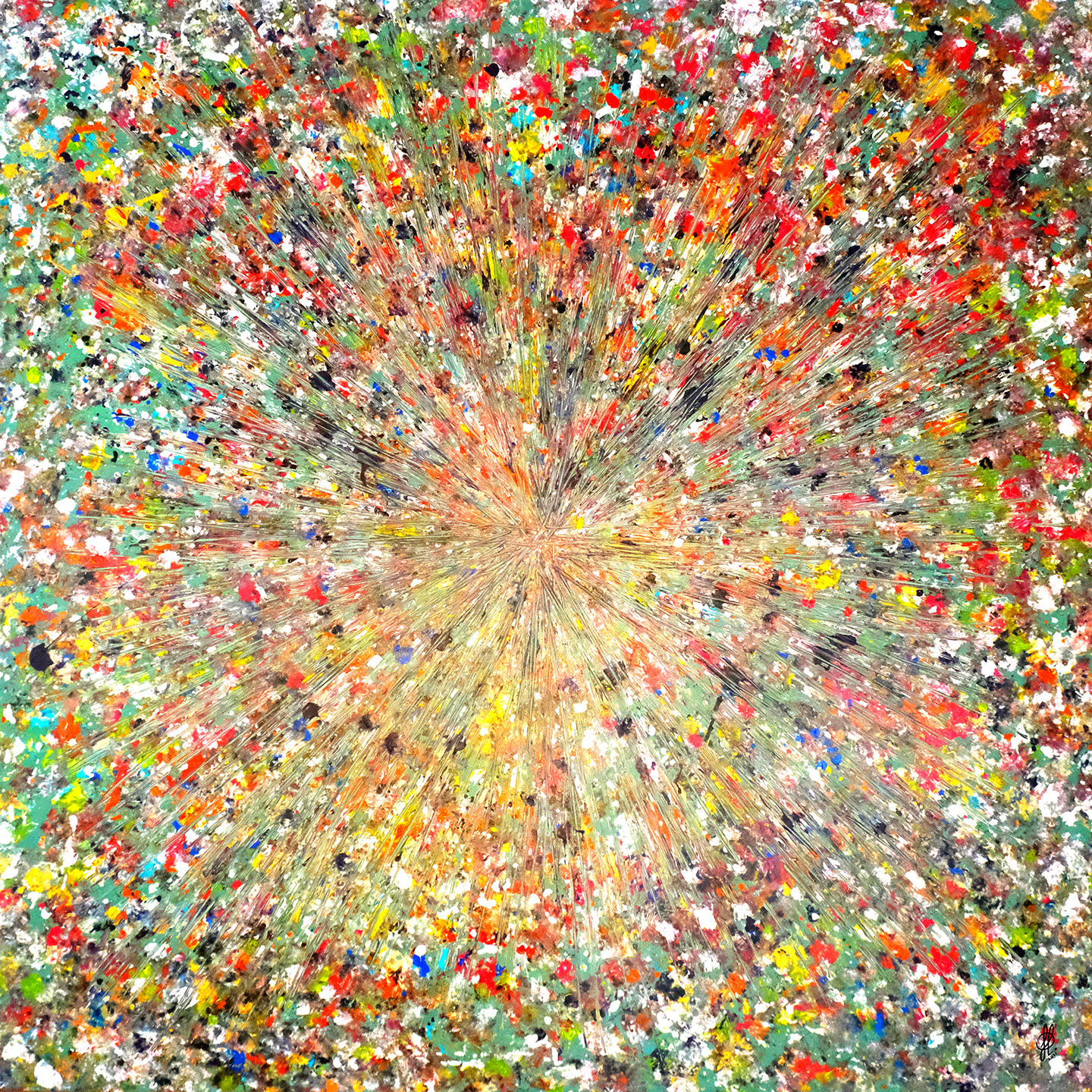Nature Explosion Jacob Lund Art - Jacob Lund Art Maleri