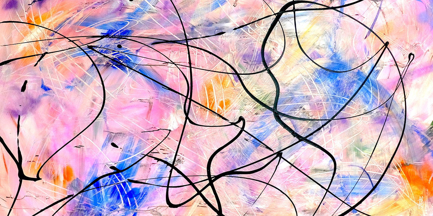Pink Shadows Jacob Lund Art - Jacob Lund Art Maleri