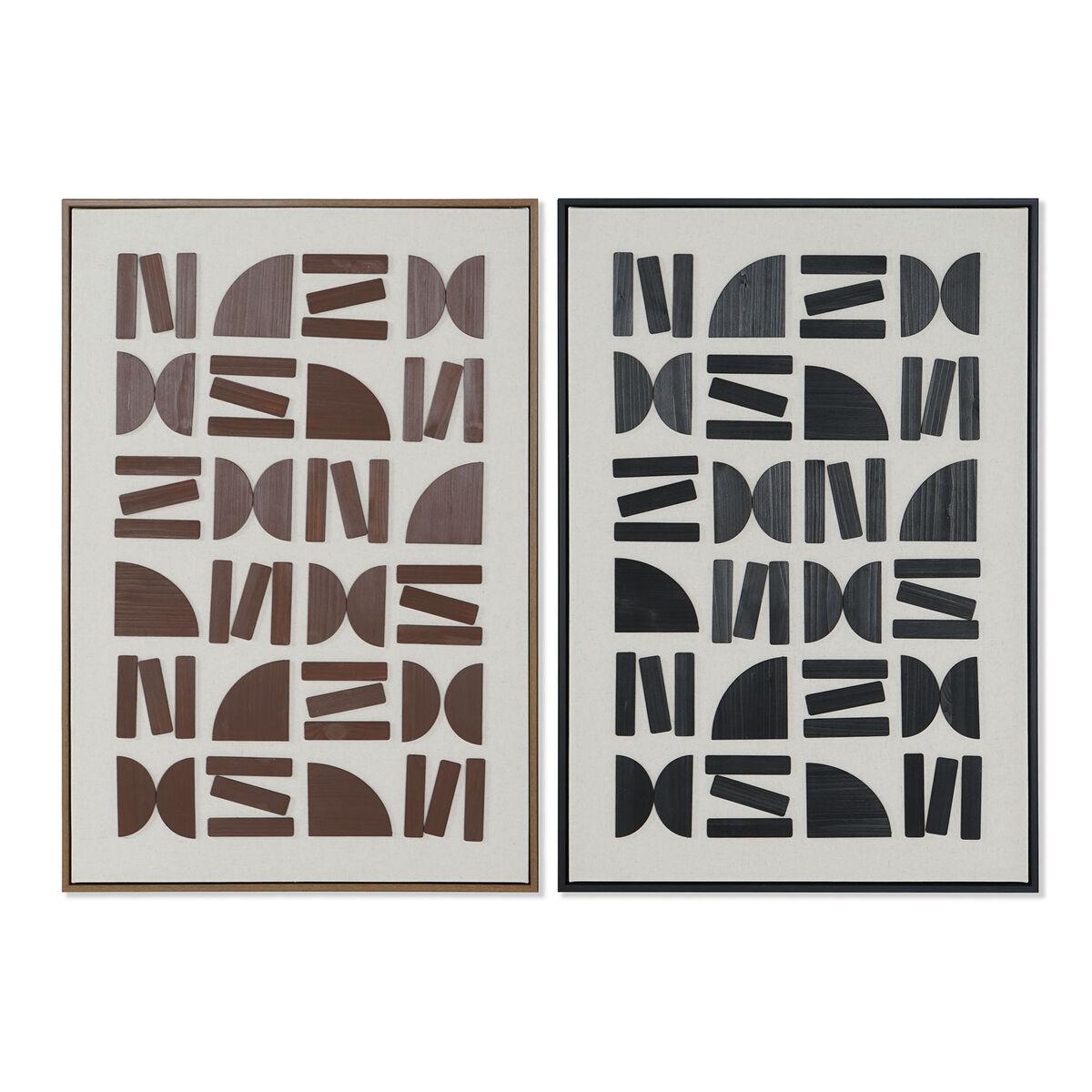 Sort Maleri Home Esprit Brun Beige Abstrakt Moderne Enheder - Maleri  - 8424002123048
