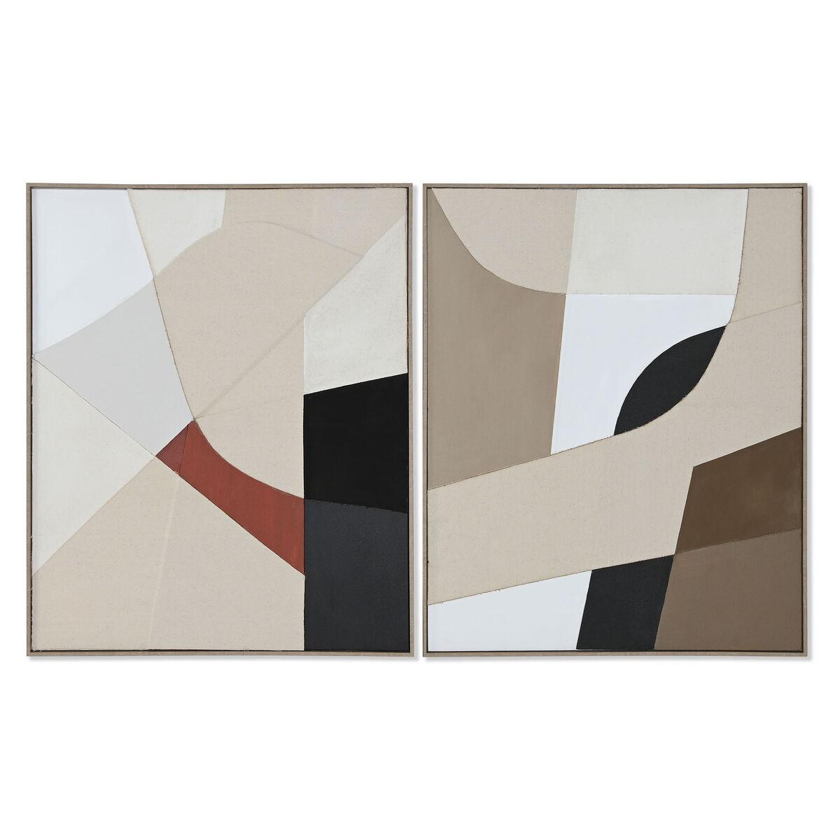 Maleri Home Esprit Brun Beige Abstrakt Urban 102 Enheder - Maleri  - 8424002156220