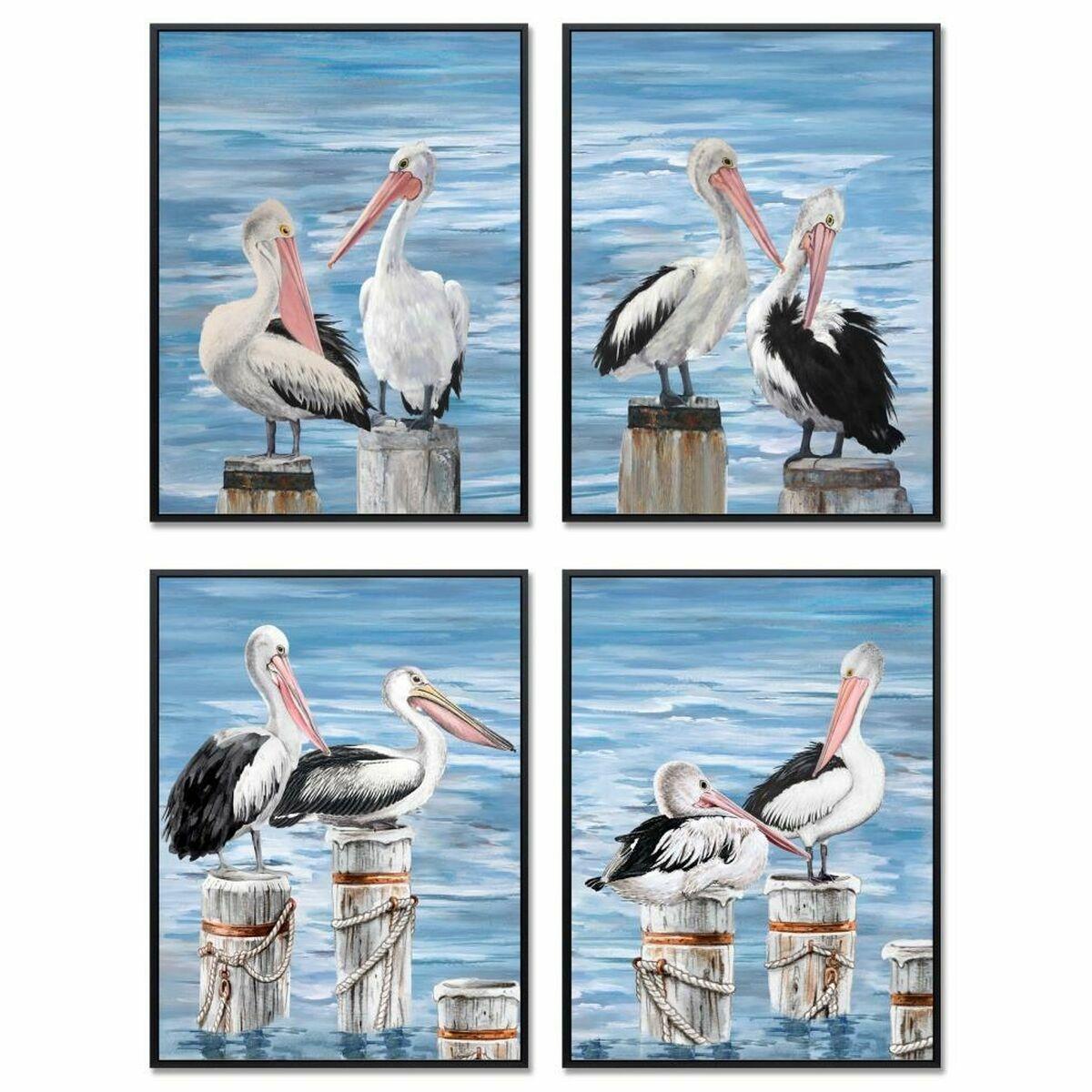 Maleri Dkd Home Decor Ptica Middelhavet Enheder - Maleri  - 8424001947805