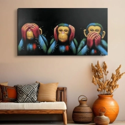 Maleri Abes: See Hear Speak - Mynewart.dk Maleri