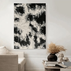 Sort Maleri Black And White - Mynewart.dk Maleri