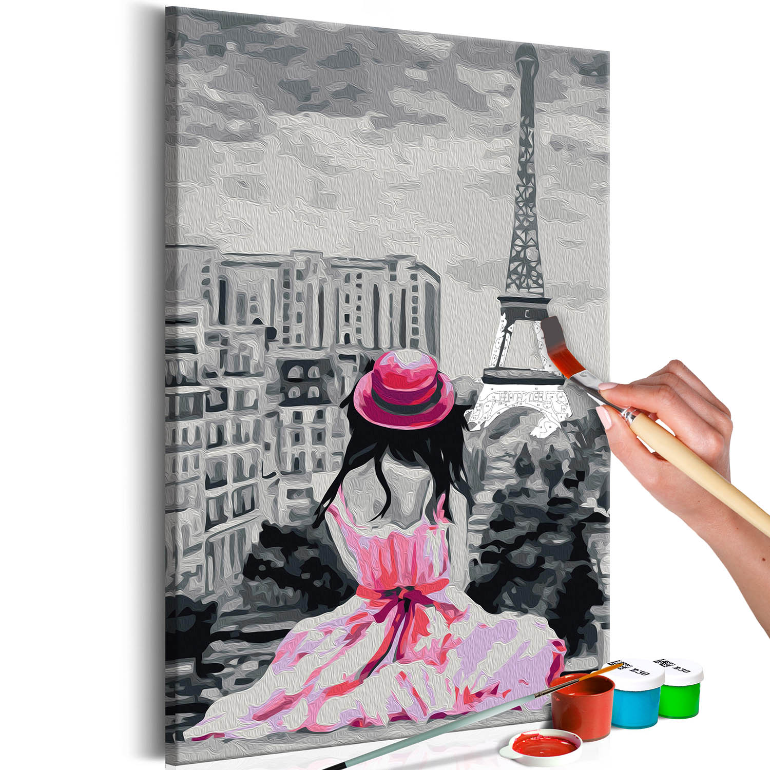 Artgeist Diy Lærred Maleri Eiffel Tower View 60x40 - Artgeist Maleri  - 5903301902330