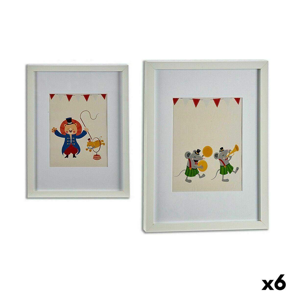 Maleri Cirkus Multifarvet Træ - Gift Decor Maleri  - 4899888633785