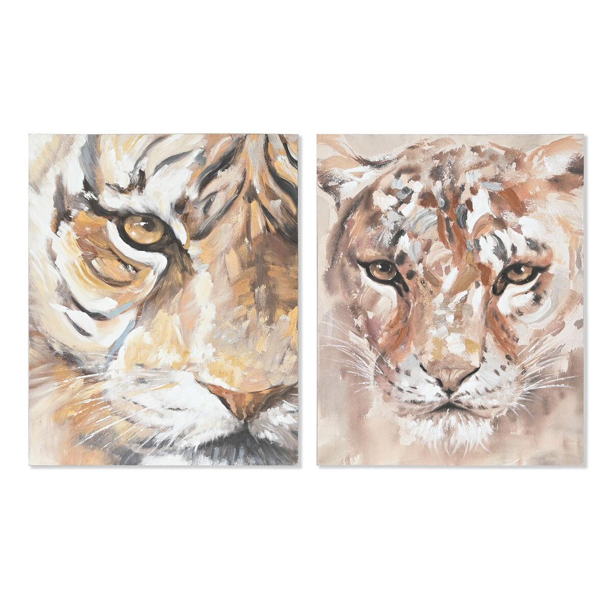 Maleri Home Esprit Kolonistil Tiger 100 Enheder - Home Esprit Maleri  - 8424002090739