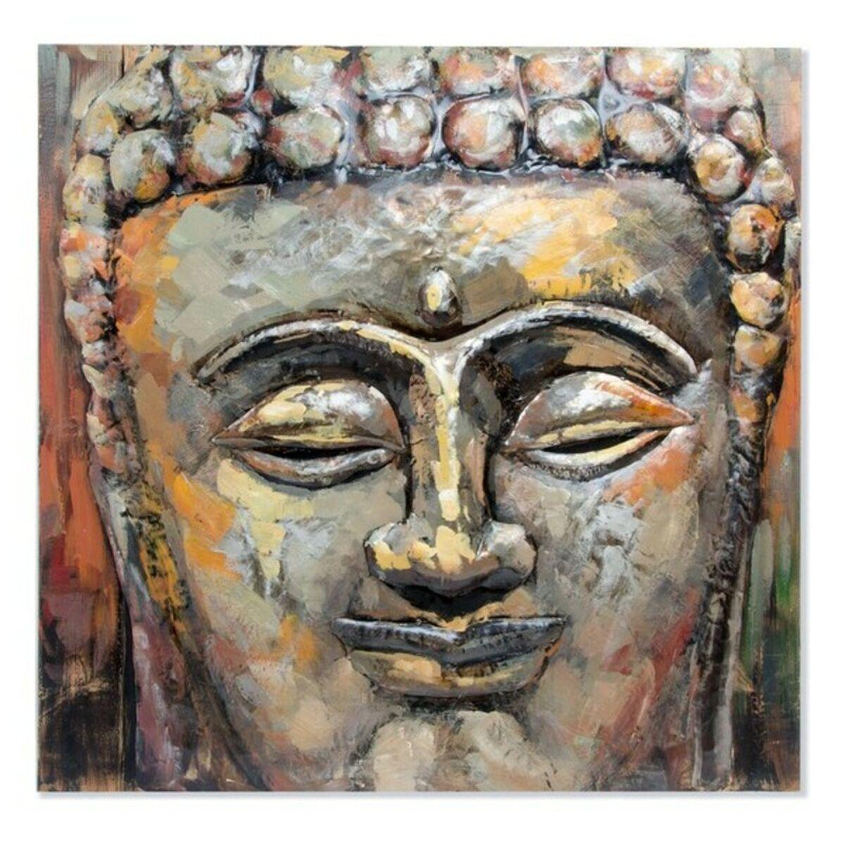 Metal Maleri Dkd Home Decor Buda Træ Orientalsk Buddha - Dekodonia Maleri  - 8424001457847