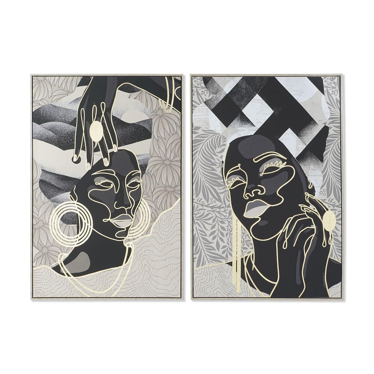 Maleri Afrikansk Kvinde Tropisk 123 Enheder - Dkd Home Decor Maleri  - 8424002077518