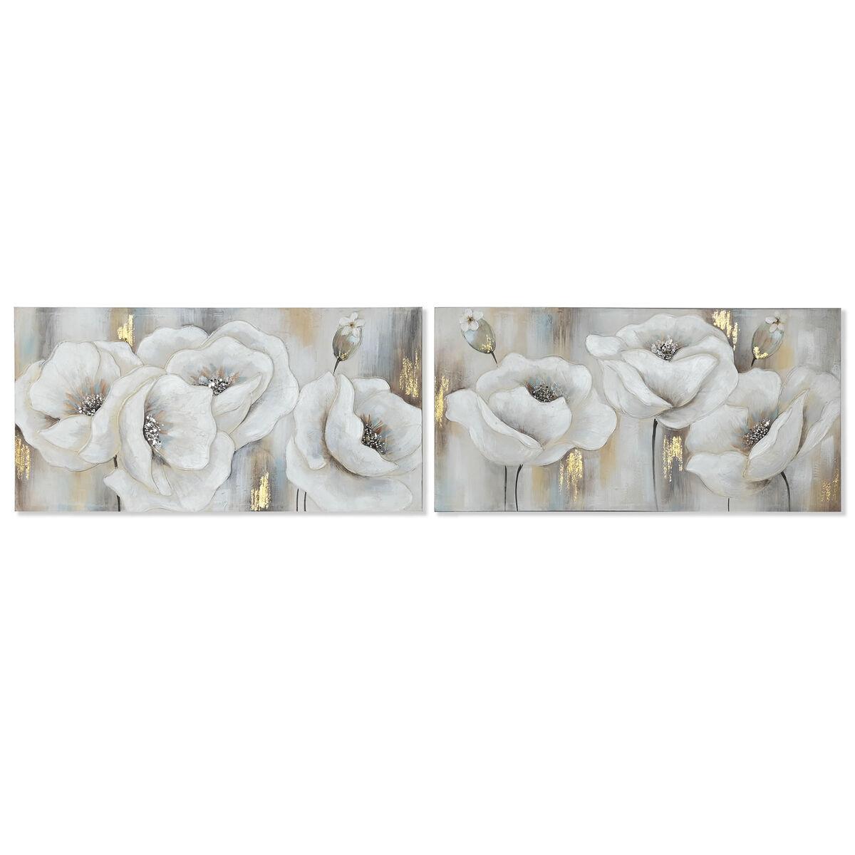 Hvid Maleri Home Esprit Grå Lærred Træ Mdf Traditionel 120 Enheder - Maleri  - 8424002156008