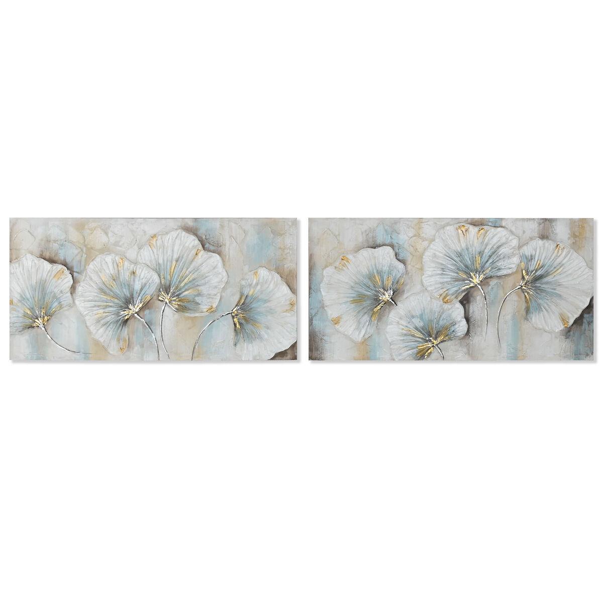 Maleri Home Esprit Blå Gylden Lærred Træ Mdf Traditionel 120 Enheder - Maleri  - 8424002156015