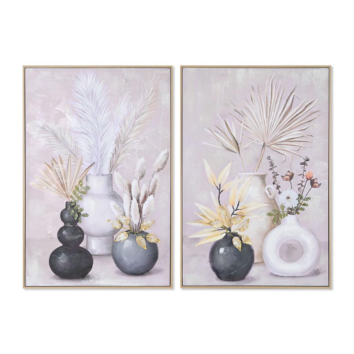 Maleri Home Esprit Lærred Træ Mdf Vase Skandinavisk Enheder - Maleri  - 8424002156169