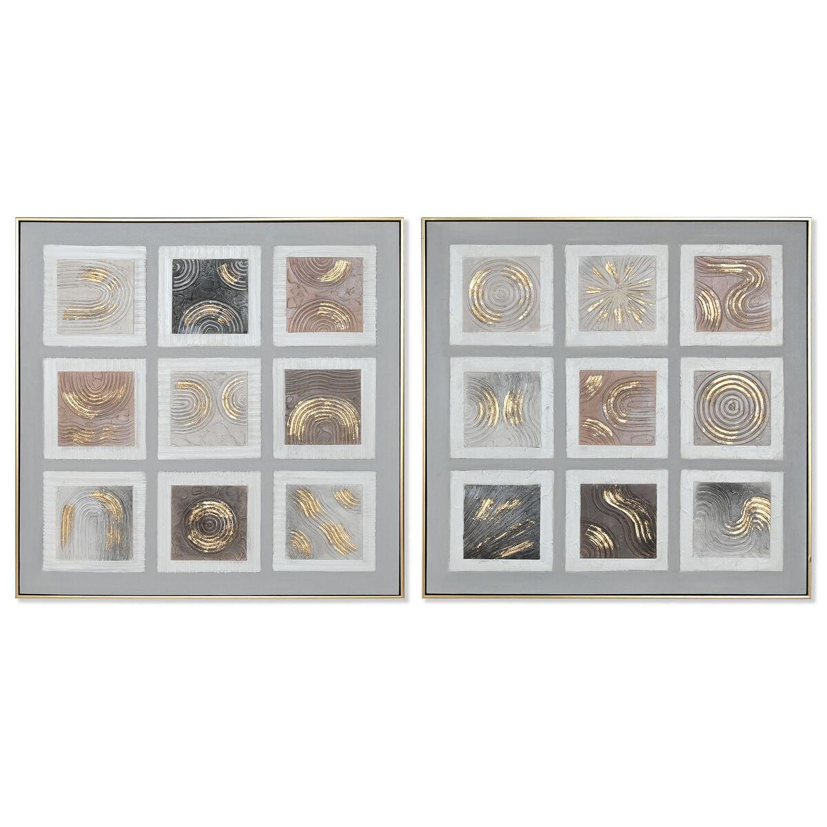 Maleri Home Esprit Brun Beige Polystyren Lærred Tern Urban Enheder - Maleri  - 8424002155933