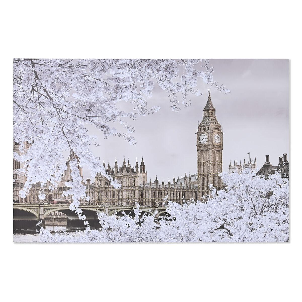 Hvid Maleri Home Esprit Gylden Skinne London Loft 150 100 Enheder - Maleri  - 8424002155797