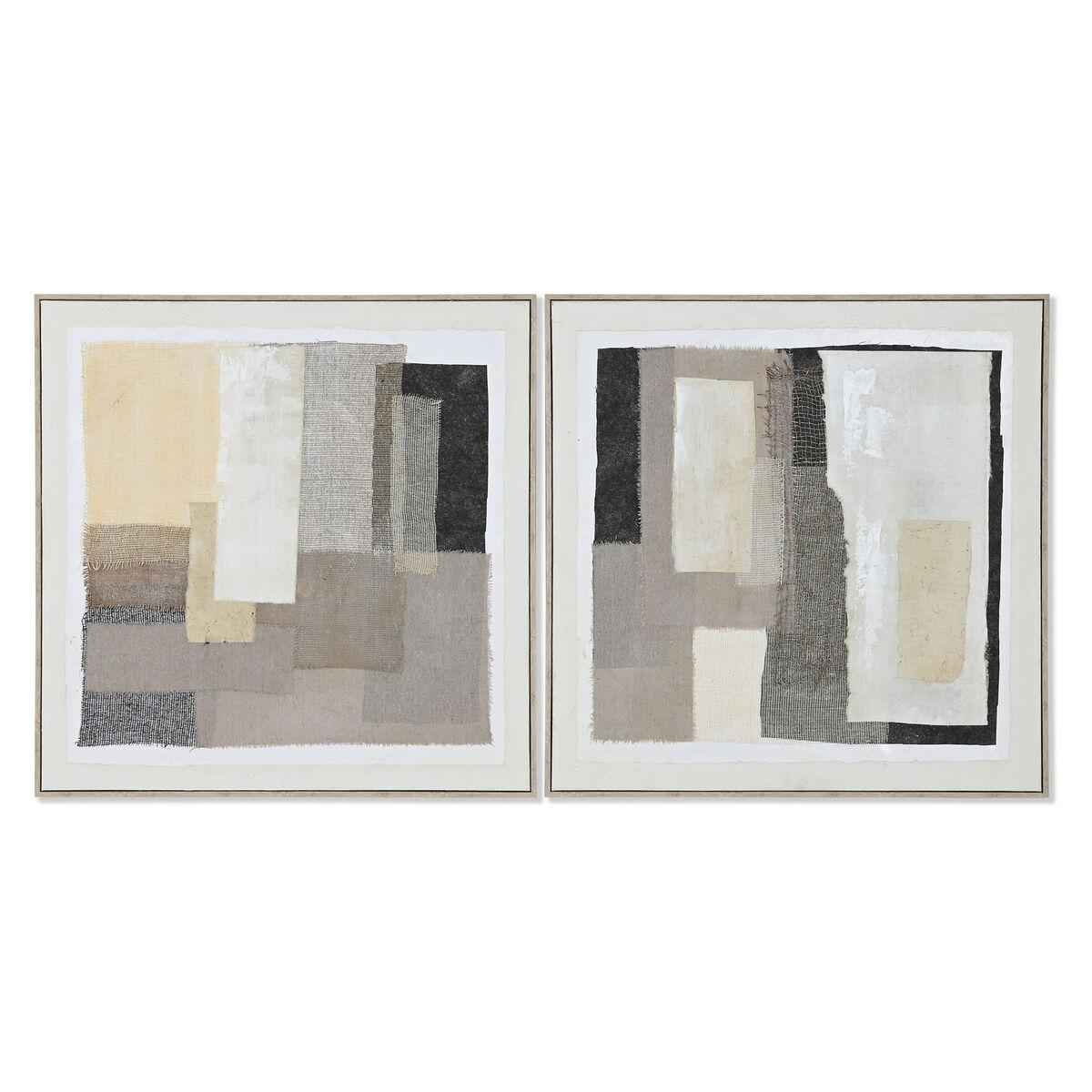 Sort Maleri Home Esprit Beige Abstrakt Urban Enheder - Maleri  - 8424002156237