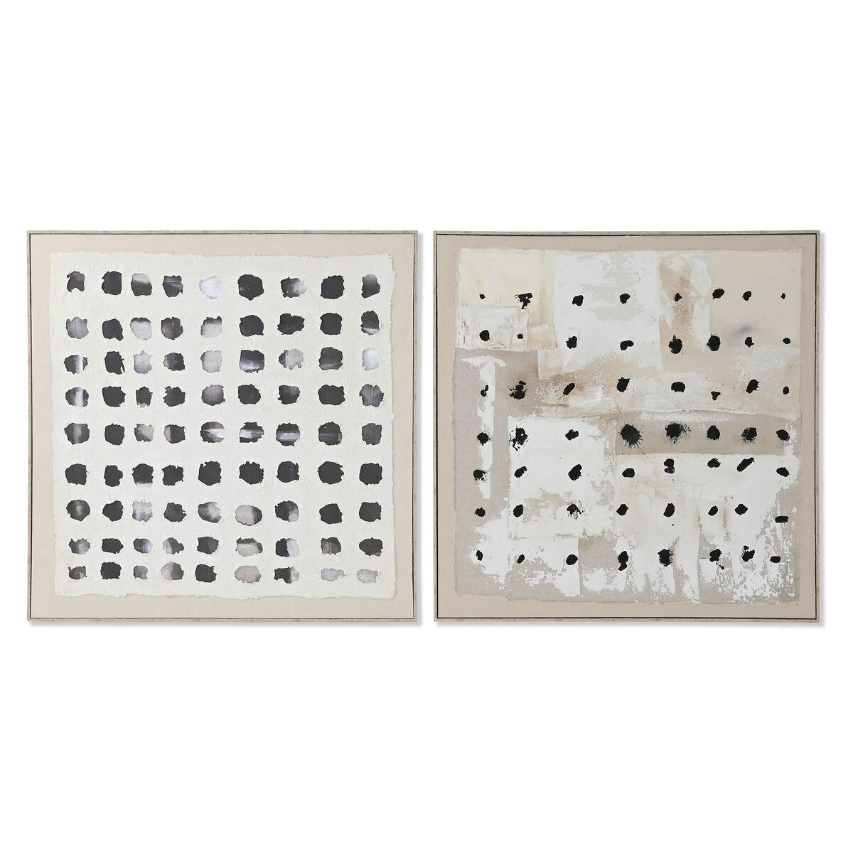 Sort Maleri Home Esprit Beige Abstrakt Moderne 102 102 Enheder - Maleri  - 8424002156183