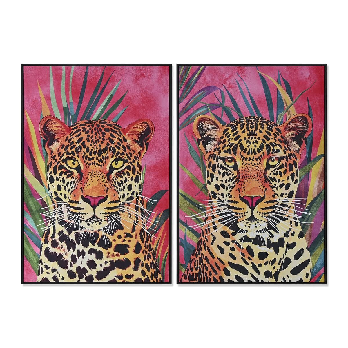Maleri Home Esprit Leopard Tropisk 123 Enheder - Maleri  - 8424002161705
