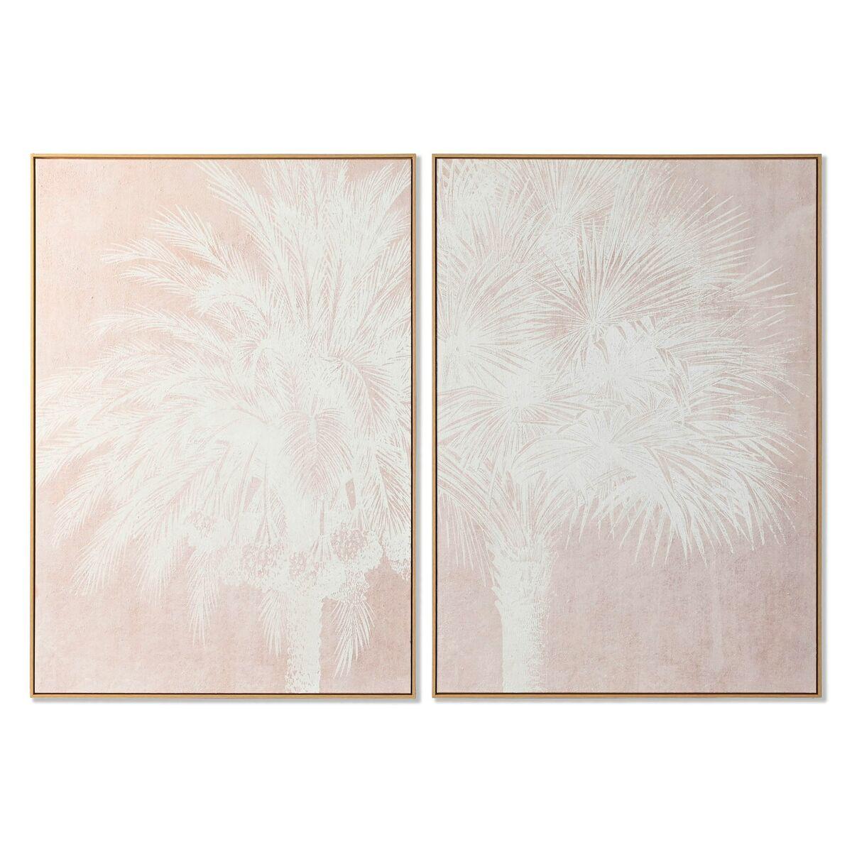Hvid Maleri Home Esprit Beige Palmer Tropisk 100 140 Enheder - Maleri  - 8424002186517