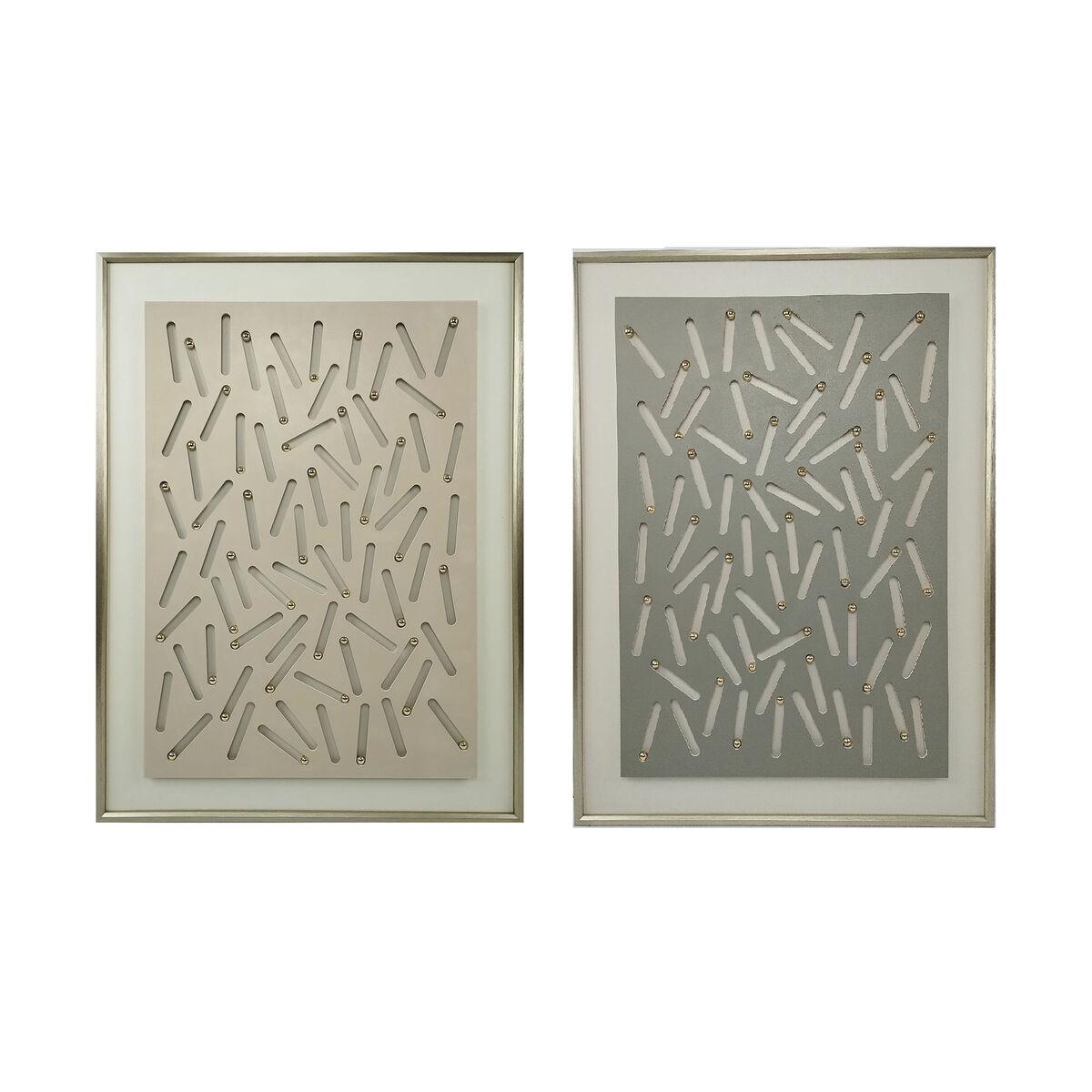 Grøn Maleri Home Esprit Beige Gylden Moderne Urban 120 Enheder - Maleri  - 8424002192853