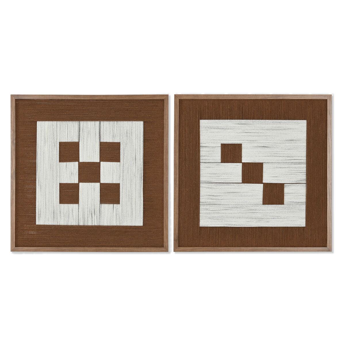 Hvid Maleri Home Esprit Brun Beige Moderne Urban Enheder - Maleri  - 8424002187811