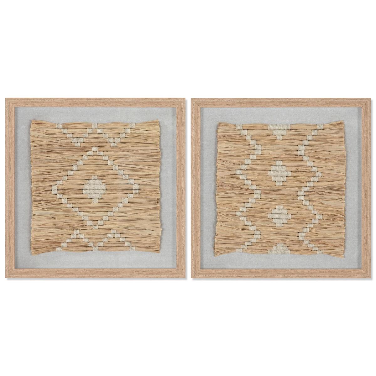 Hvid Maleri Home Esprit Natur Skandinavisk Enheder - Maleri  - 8424002187330