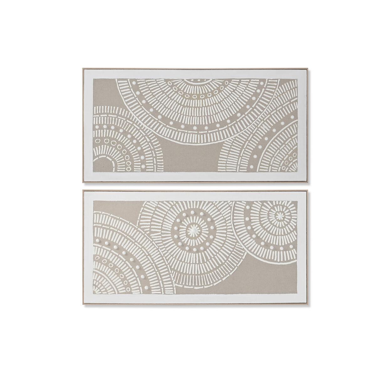 Hvid Maleri Home Esprit Beige Cirkler Urban 122 Enheder - Maleri  - 8424002185879