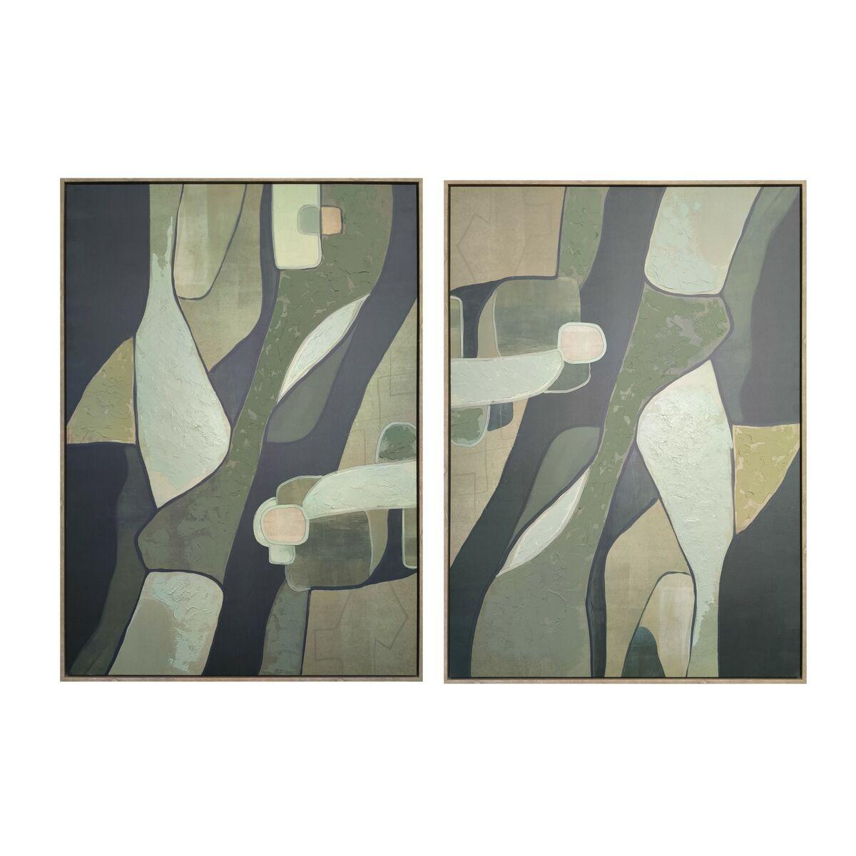 Grøn Maleri Home Esprit Abstrakt Moderne Enheder - Maleri  - 8424002202903