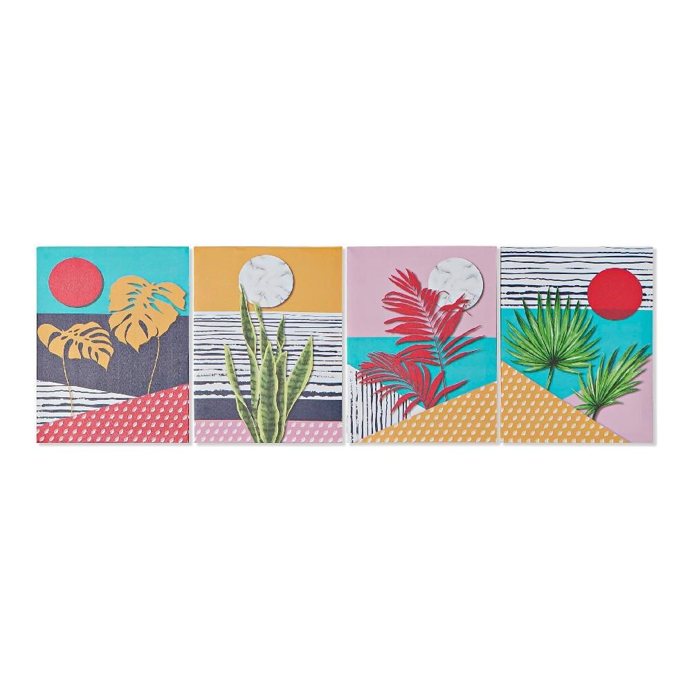 Maleri Tropical Lærred Stk - Dkd Home Decor Maleri  - 8424001797363