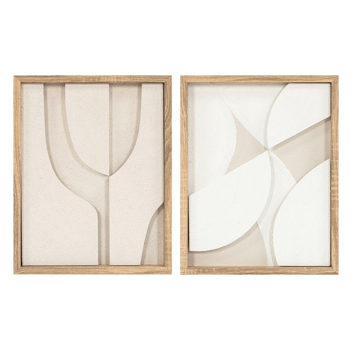 Hvid Maleri Home Esprit Natur Moderne Skandinavisk Enheder - Maleri  - 8424002213398