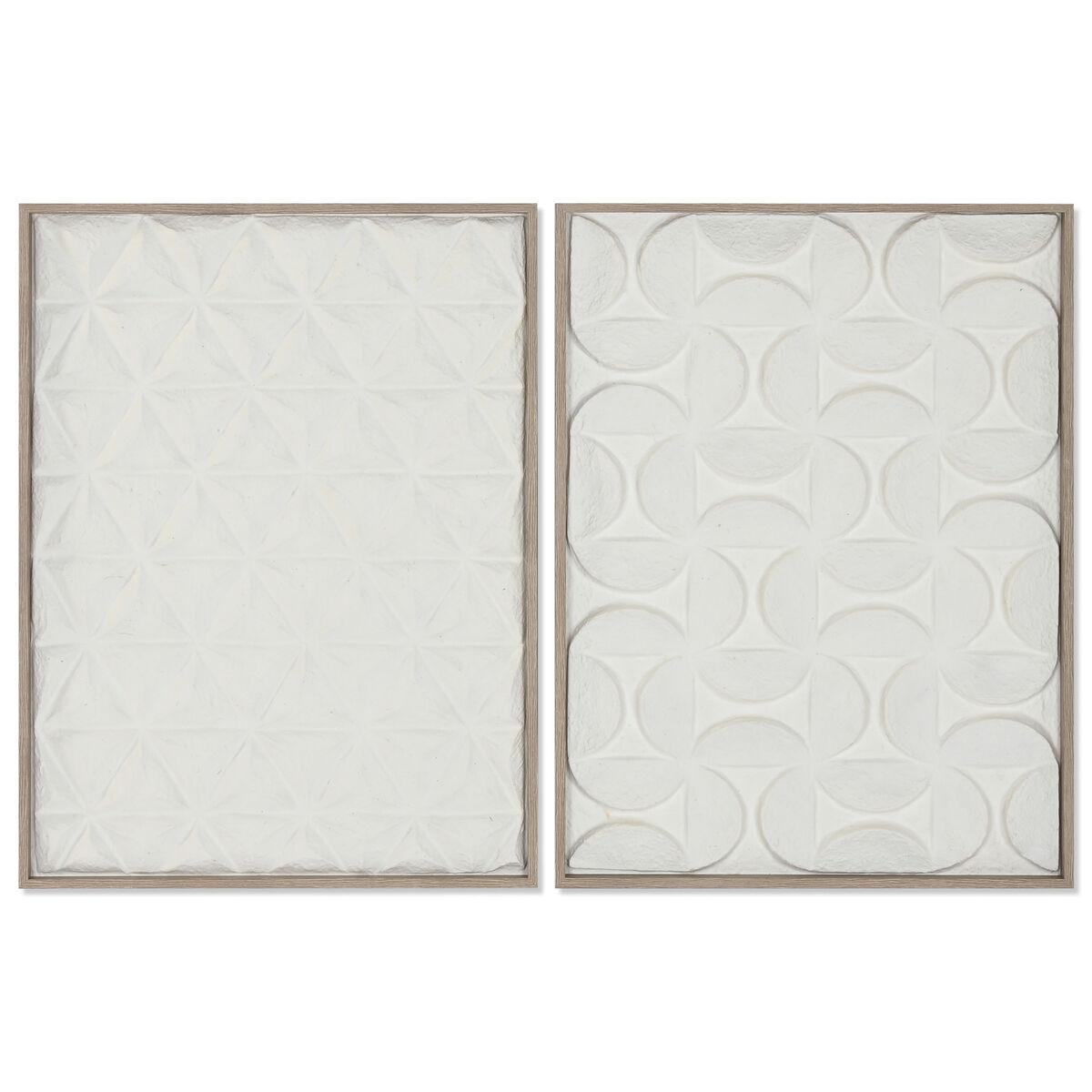 Hvid Maleri Home Esprit Natur Abstrakt Urban Enheder - Maleri  - 8424002211684