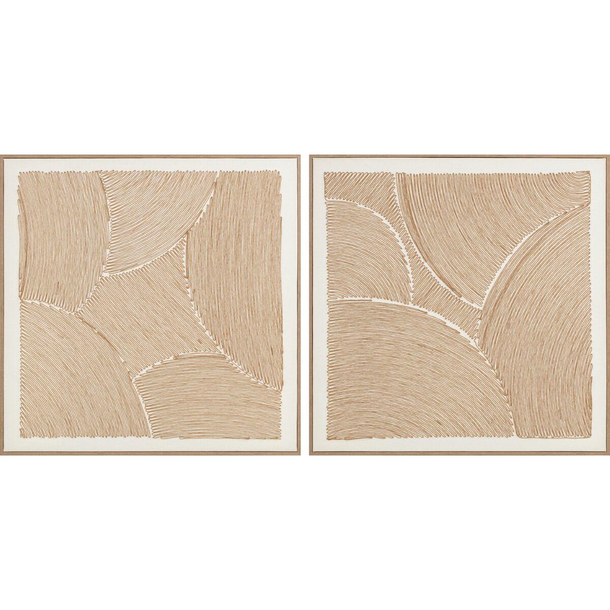 Hvid Maleri Home Esprit Natur Moderne Med Relief Skandinavisk 100 100 Enheder - Maleri  - 8424002213442