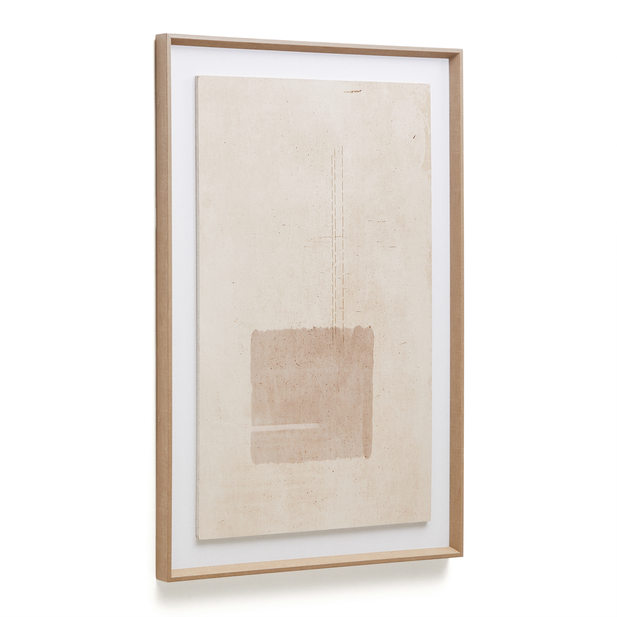 Beige Kave Home Sormina Relief Maleri Brun Firkant Rektangulær Lærred 60x90 - Kave Home Maleri  - 8433840903590