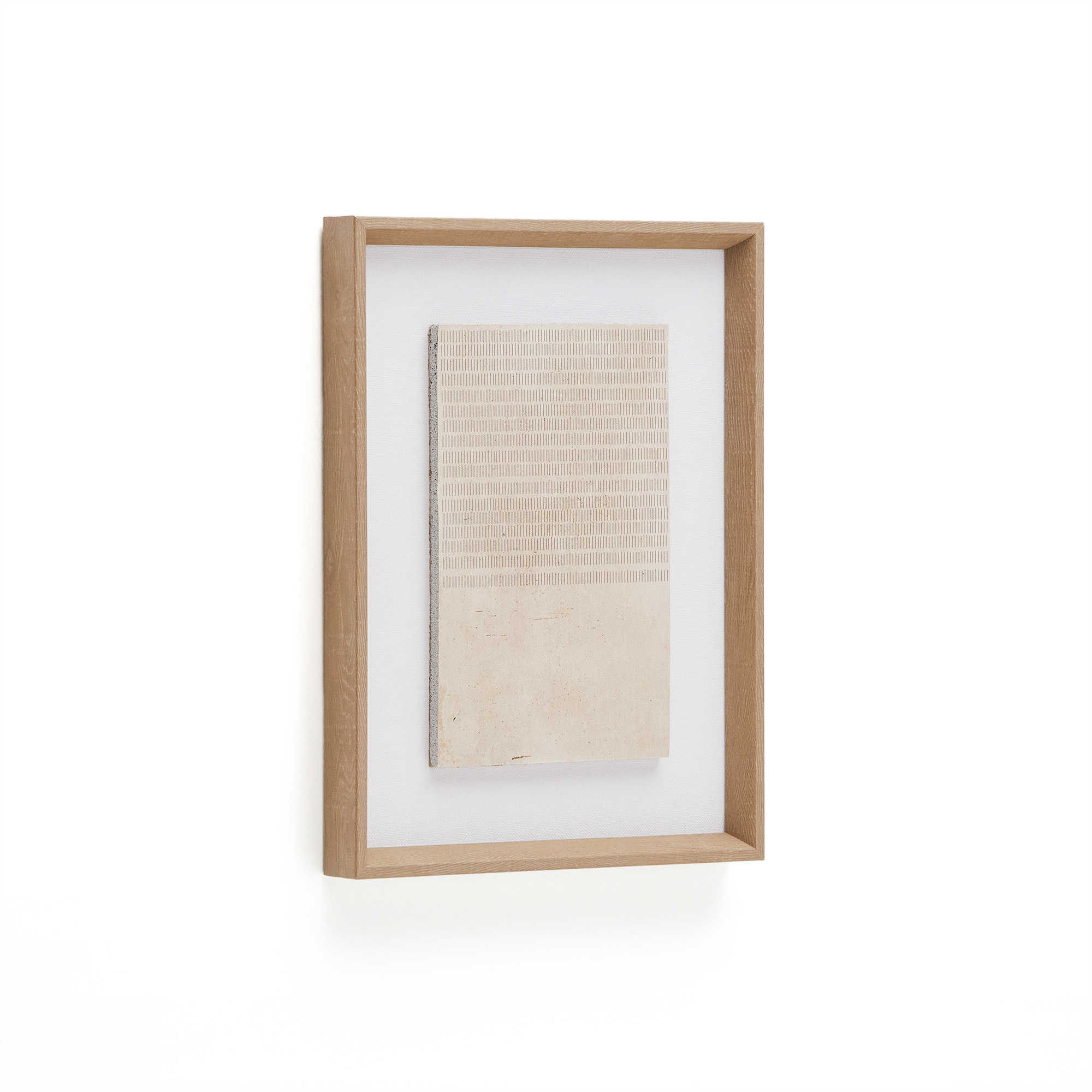 Beige Kave Home Sormina Relief Maleri Brune Striber øverst Rektangulær Lærred 30x40 - Kave Home Maleri  - 8433840903545