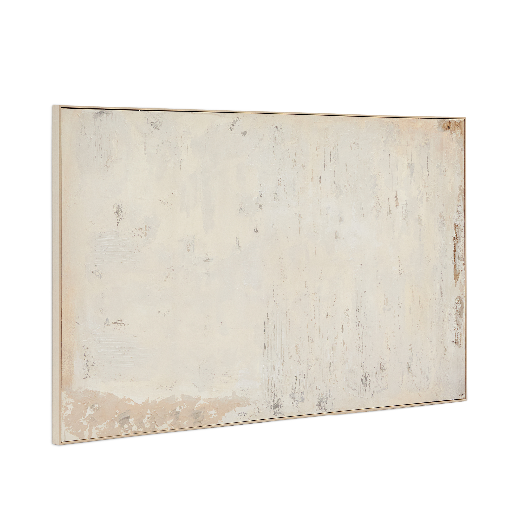 Beige Kave Home Silpa Abstrakt Maleri Rektangulær Lys Lærred 200x120 - Kave Home Maleri  - 8433840903392