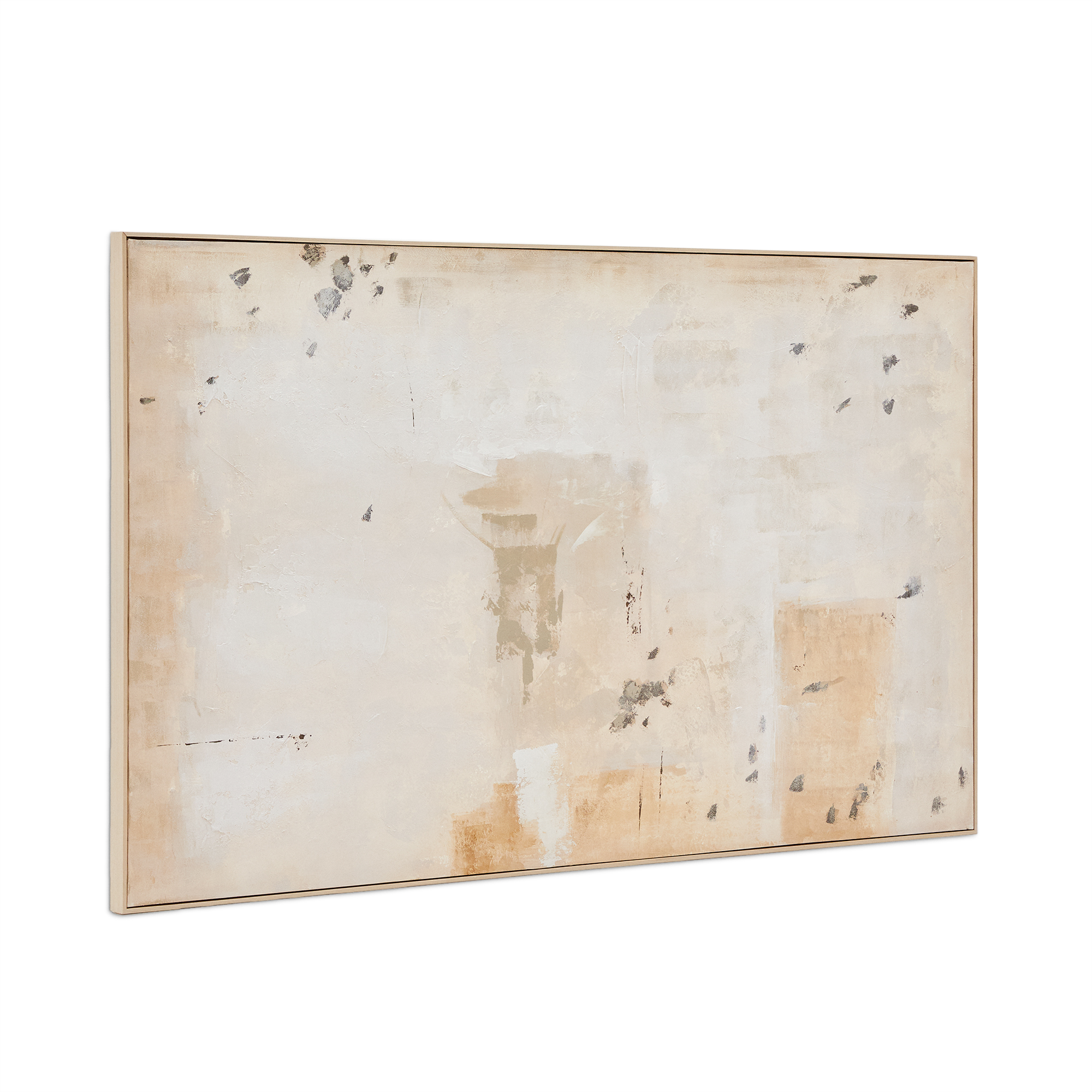 Beige Kave Home Silpa Abstrakt Maleri Rektangulær Mørk Lærred 200x120 - Kave Home Maleri  - 8433840903712