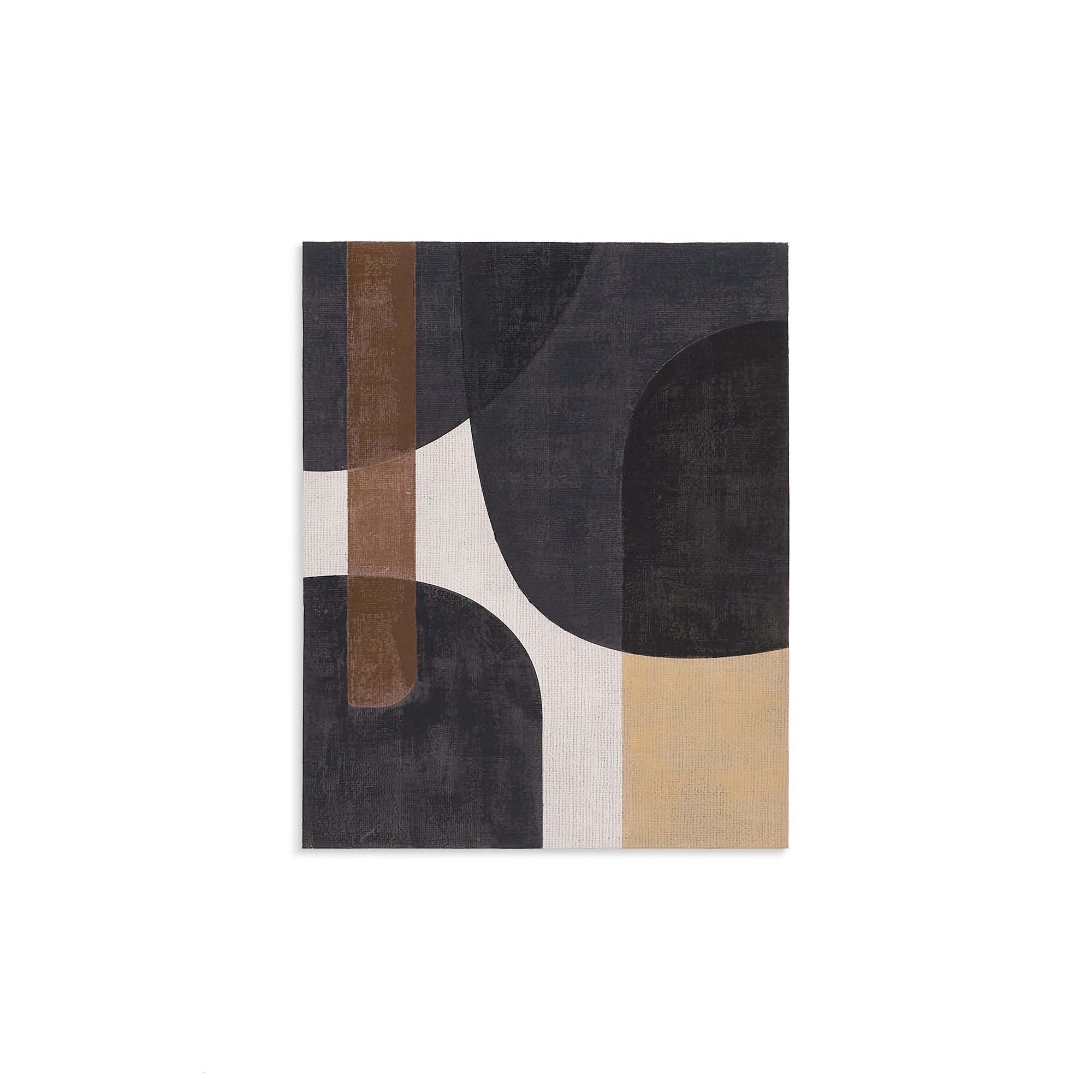 Sort Kave Home Tonol Abstrakt Maleri Rektangulær Brun Beige Lærred 100x80 - Kave Home Maleri  - 8433840954295