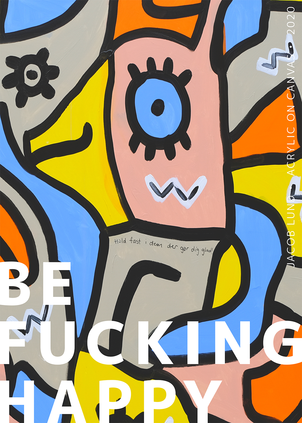 F Happy Jacob Lund Art - Jacob Lund Art Maleri