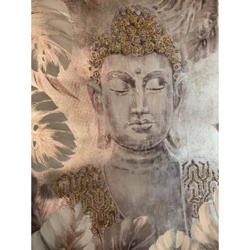 Buddha Maleri Billede Grå Spirituelle Billeder Godkarmashop - Zentrada Europe Maleri