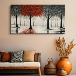 Sort Maleri Black And Red - Mynewart.dk Maleri