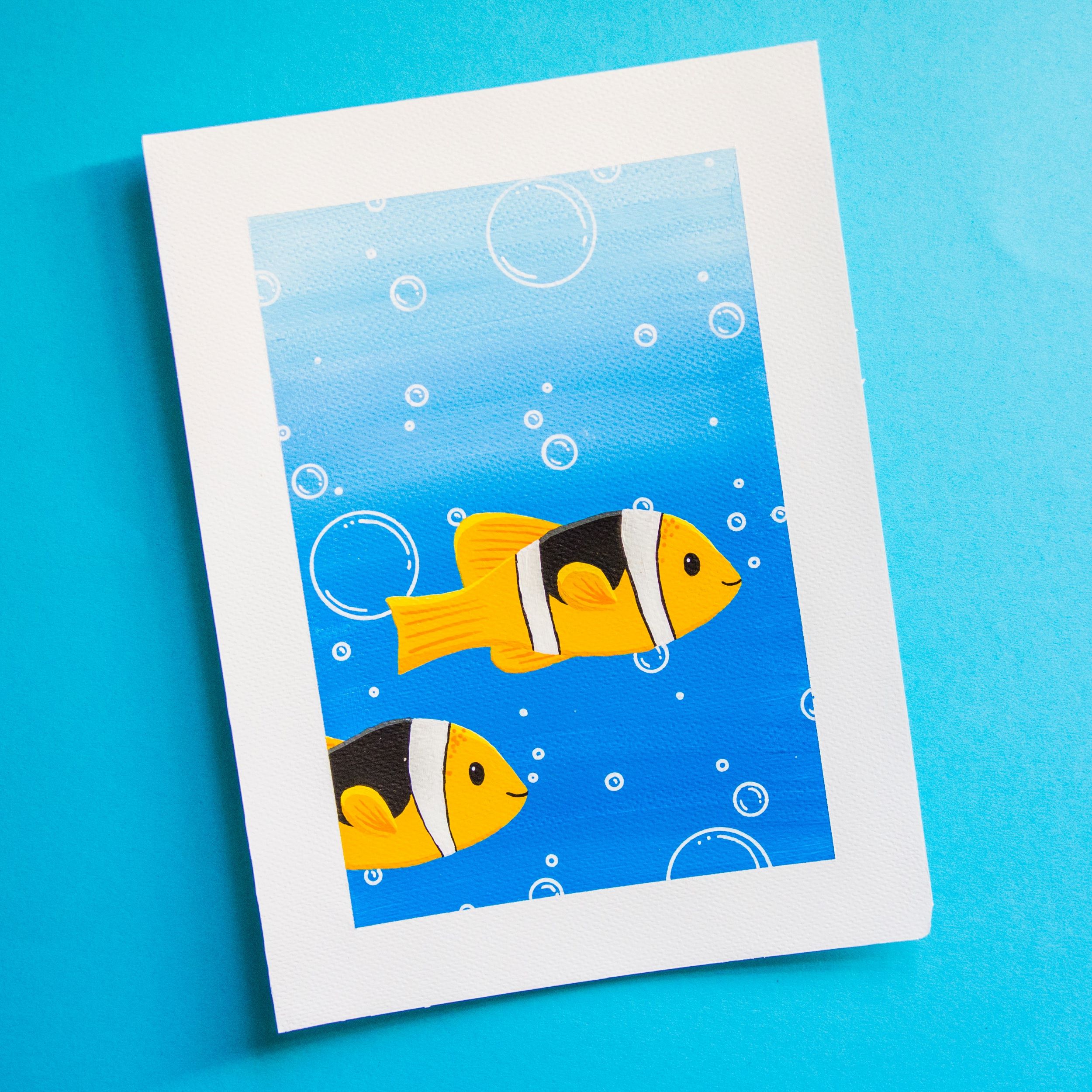 Originalt Maleri 18x24 & Fisken Patrikamp - Niah Design Maleri