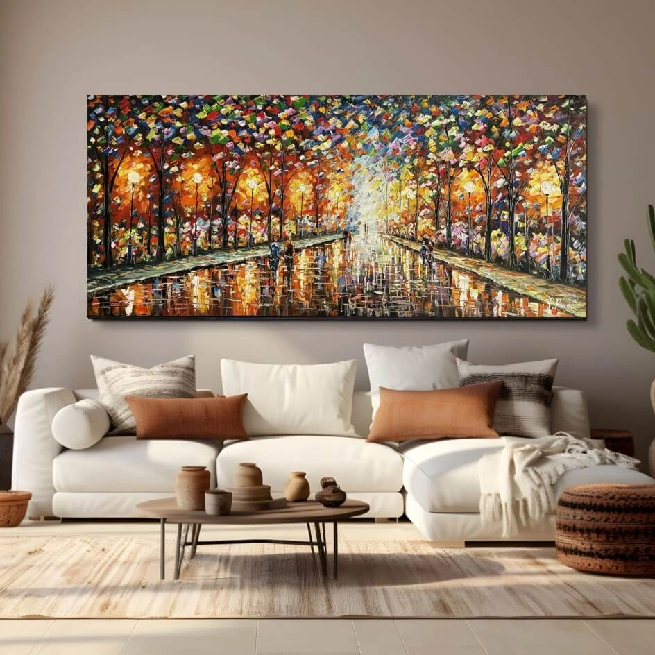 Maleri Light The Night - Mynewart.dk Maleri