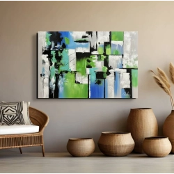 Grøn Maleri Greenish - Mynewart.dk Maleri