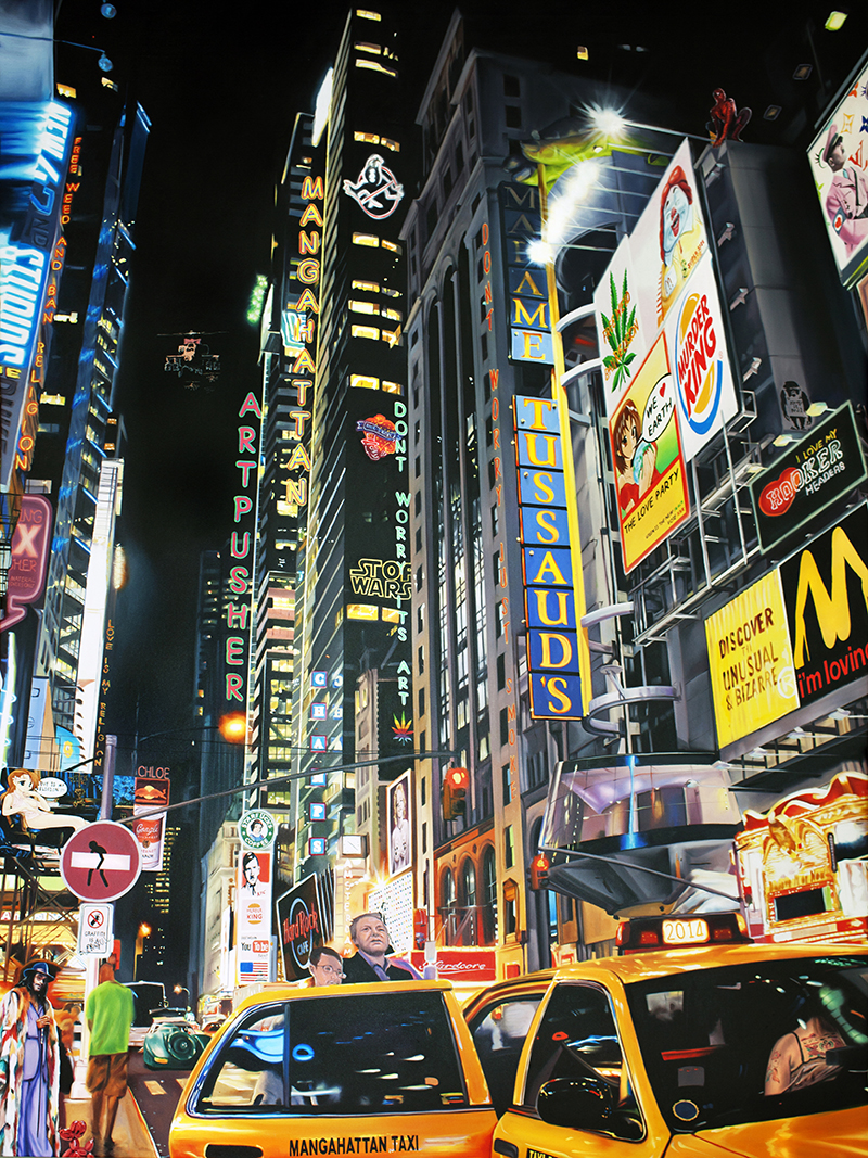 Mangahattan Taxi Artpusher - Artpusher Maleri
