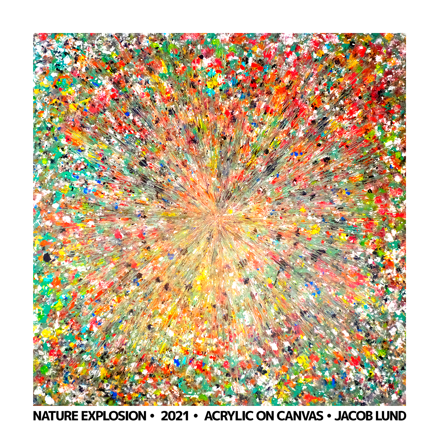 Nature Explosion Poster Jacob Lund Art - Jacob Lund Art Maleri