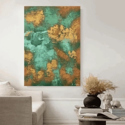 Grøn Maleri Golden Green - Mynewart.dk Maleri